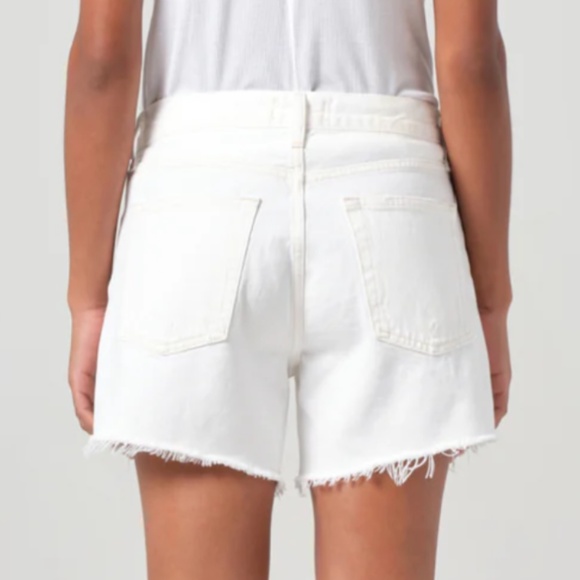 Agolde White Jean Shorts - Picture 2 of 6